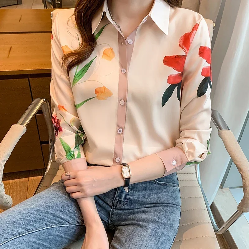 New arrived blouses for women Fashion printed ladies shirts Button-Down Tops