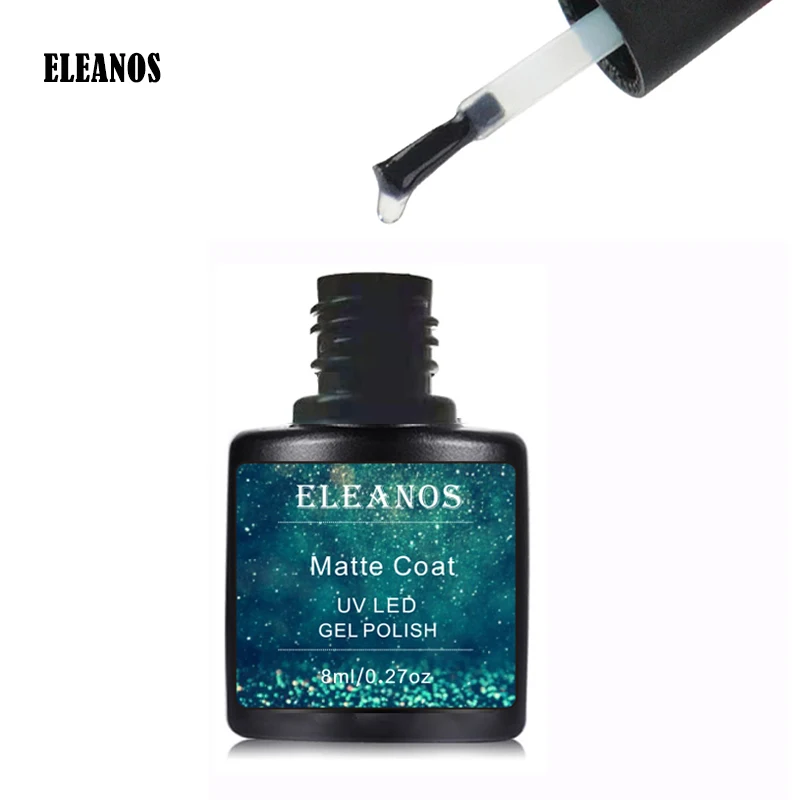 Eleanuos 8Ml Nail Gel Polish Top Coat Base Coat Glanzend Uv Gel Soak Off Nail Art Manicure Gel Nail primer Matt Top Functie Gel