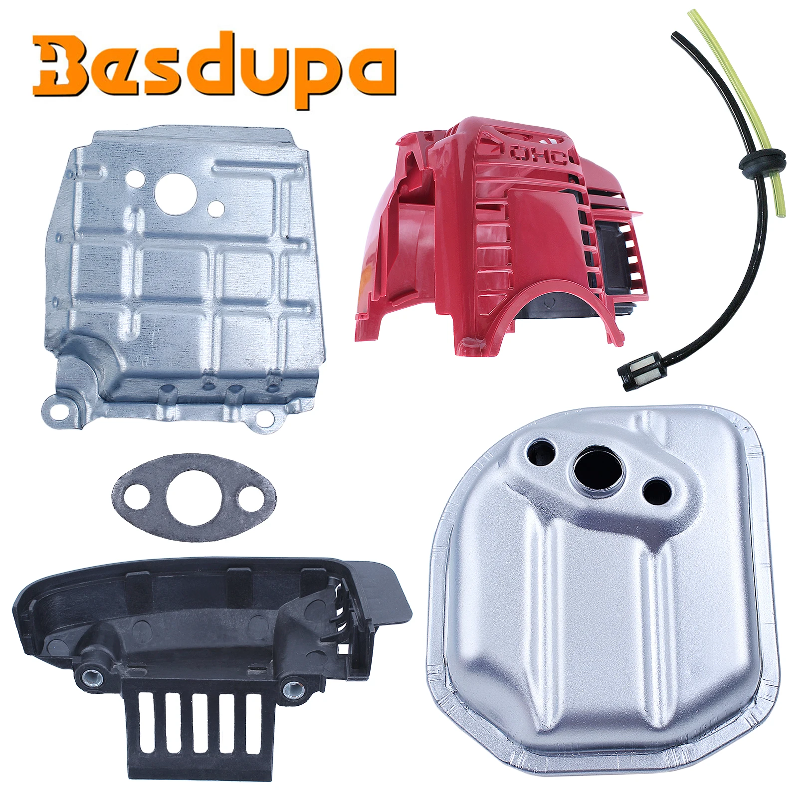 Motor Escape Muffler Capa Kit Cilindro Superior do Motor Air Guide Honda Gx35 Gx35nt Hht35s Cortador de Grama 19720-z0z000za
