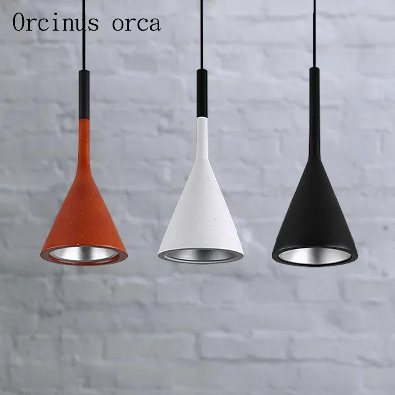Nordic simplicity retro industry single head cement chandeliers restaurants bedside American Creative instruments chandelier