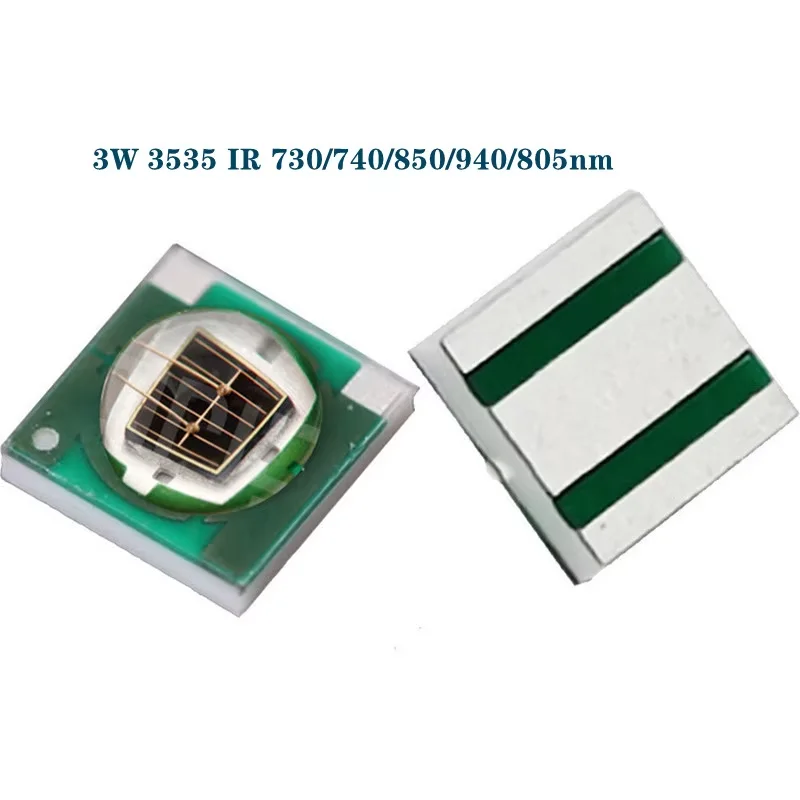 100pcs 3W LED chip SMD3535 blue red yellow orange blue Ceramic substrate 440 450 460 470 490 520 590 600 620 660nm