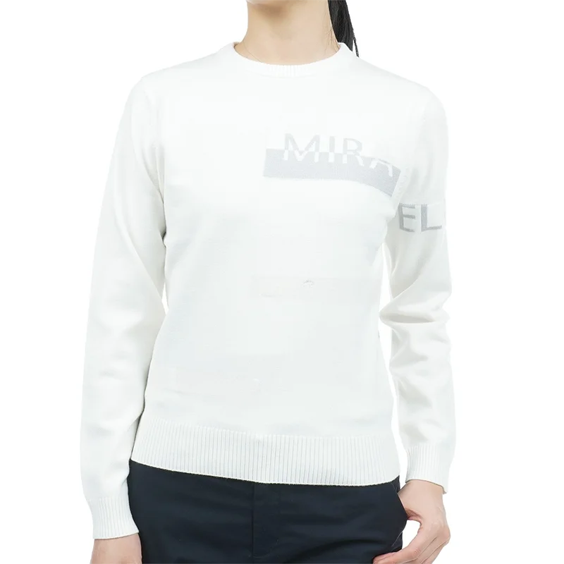 

Sunine Home Autumn Winter Women's Knitted Long Sve Sweater Letter Print round Ne Pullover Sweet Sle Regular Length