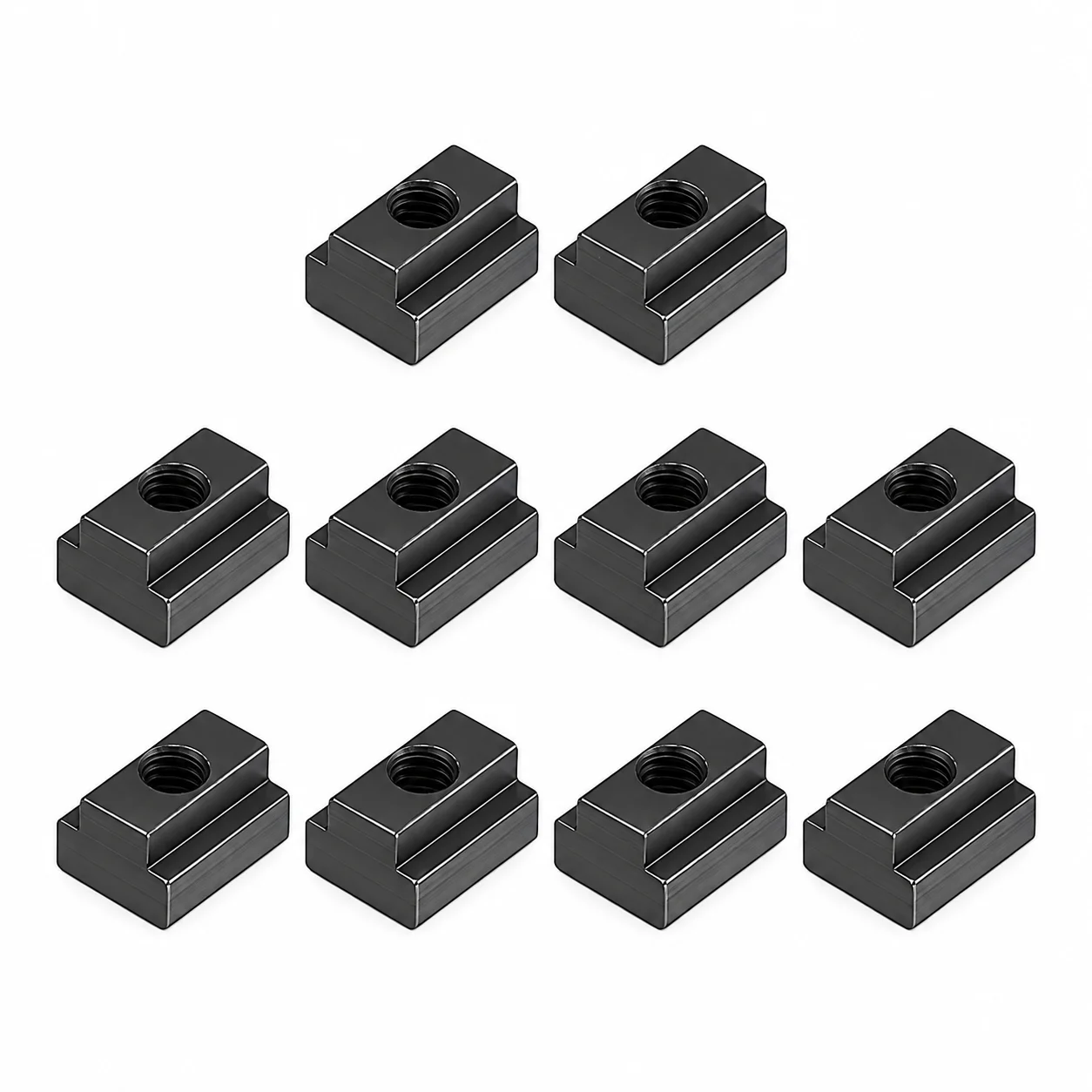 2/5 pieces of M6 M8 M10 T-shaped nuts DIN508,8.8 grade carbon steel T-shaped groove nuts, threaded through groove slider nuts