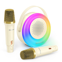 BlitzMax BM-K10 Kids Karaoke Machine Mini Portable bluetooth Speaker with 2 Wireless Microphones RGB Colorful Light Karaoke Toys