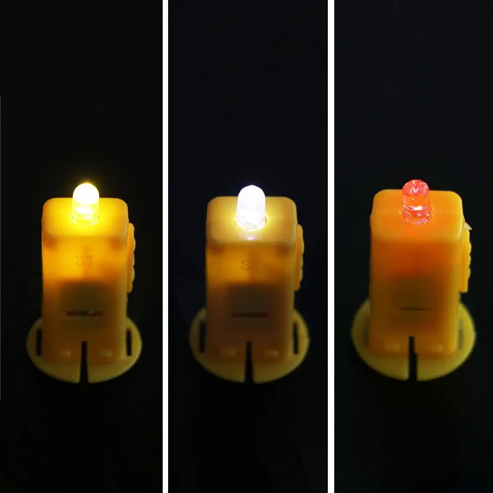 10pcs Electronic Light Lantern LED Wick Built-in Lamp DIY Material Lantern Light Miniature Yellow Wicks Lamp Festival
