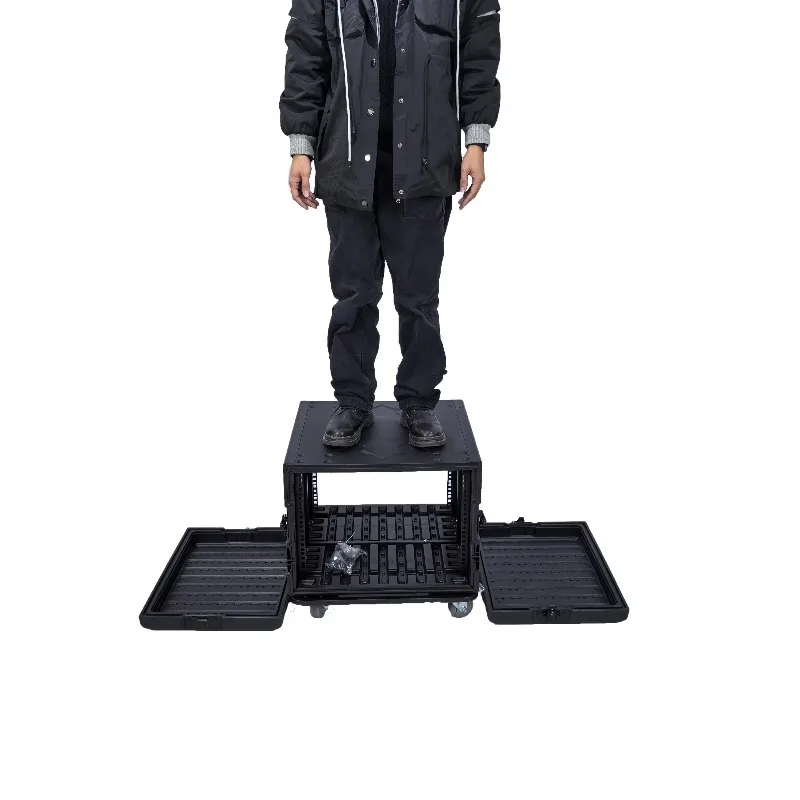 Custom 19-Inch Portable 2U 3U 4U 6U Hard Plastic Wireless Microphone Flight Case Shockproof Black PE Flight Case Dj Turntable