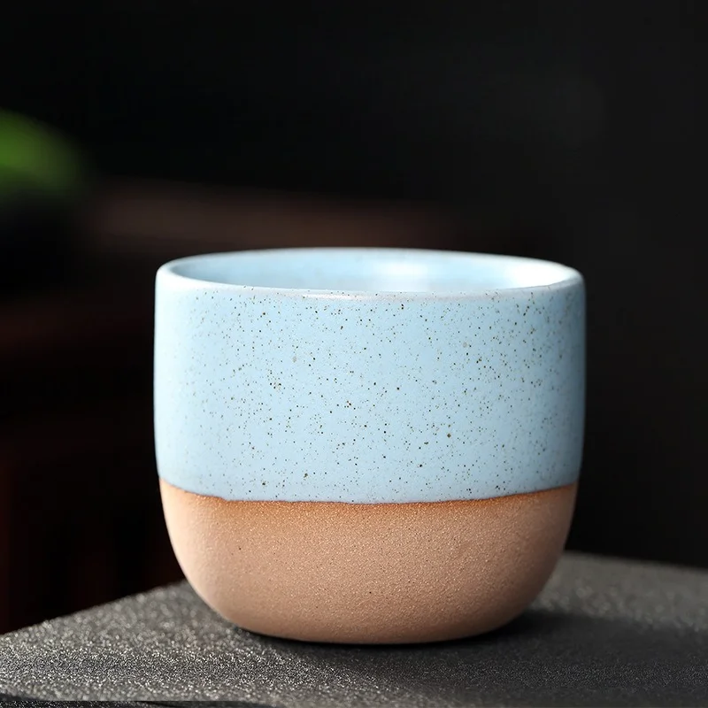 Creative Coarse Pottery Master Tea Cup Japanese Kiln‑changed Single Tasting Cup Household Ceramic Coffee Mug