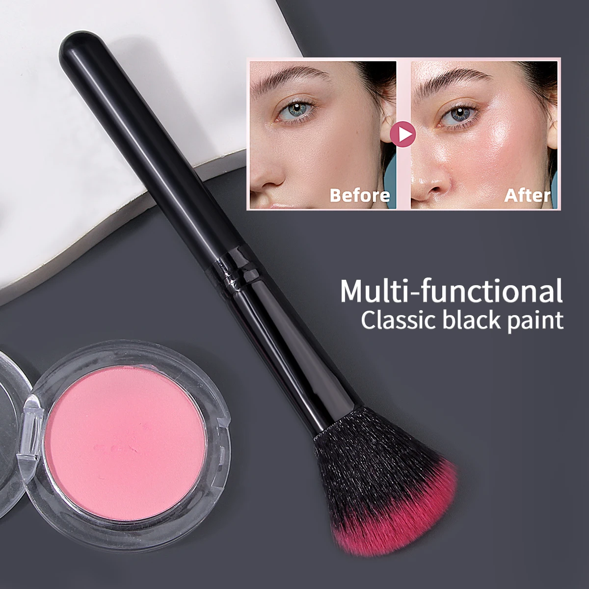 1PC multi-purpose facial brush loose brush blush brush soft fiber hair makeup brush professional beauty tool