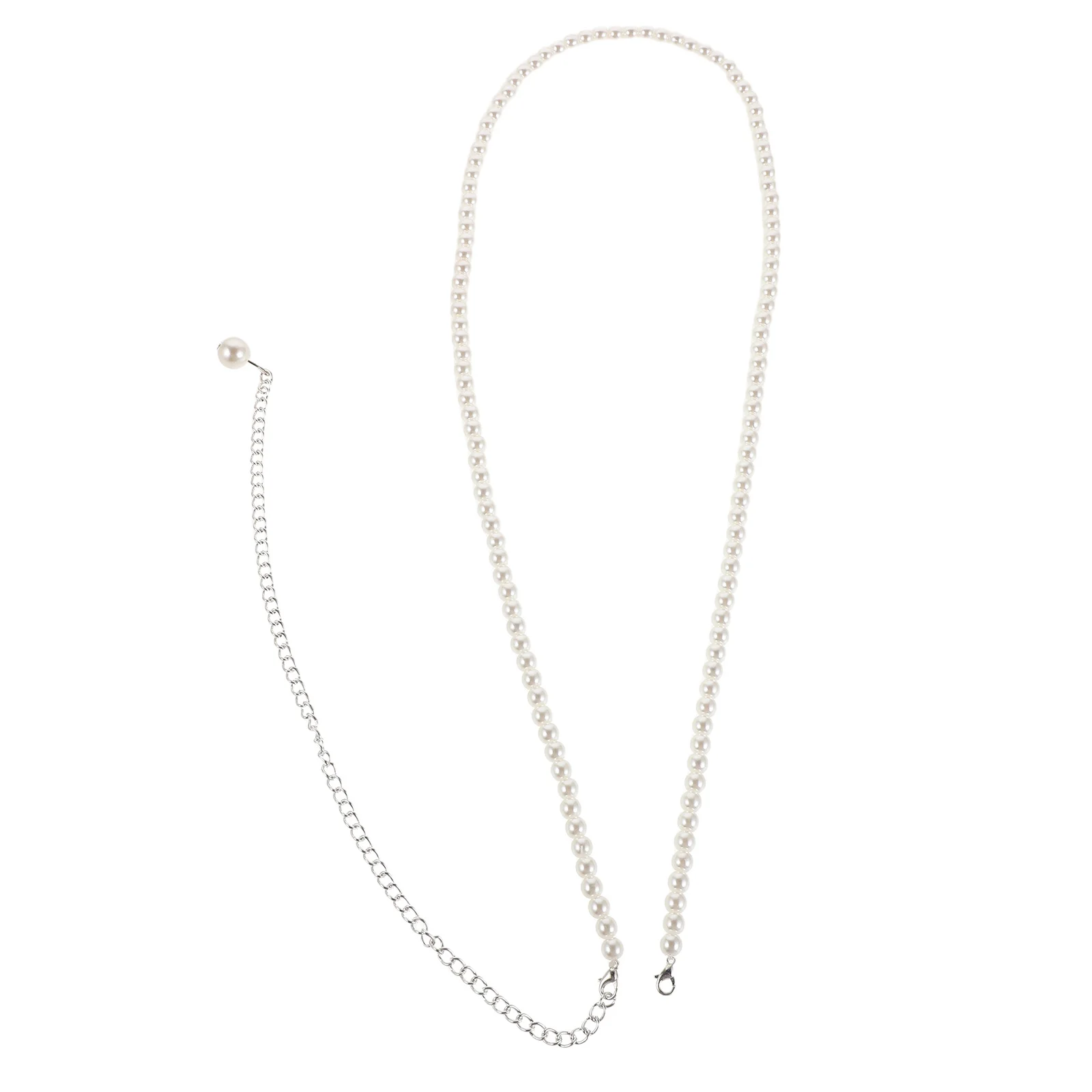 

Pearl Waist Chain for Women White Beaded Belt Adjustable Luxury Fake Pearl Strap for Dresses Retro Style Dressy Belt Wedding