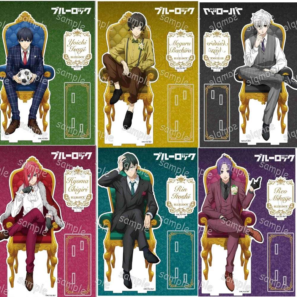 Anime Acrylic Stand Action Figure Toy Blue key Laser Desktop Bachira Kiyoshi Seiichi Seishiro Nagi Yoichi Isagi Standing Model