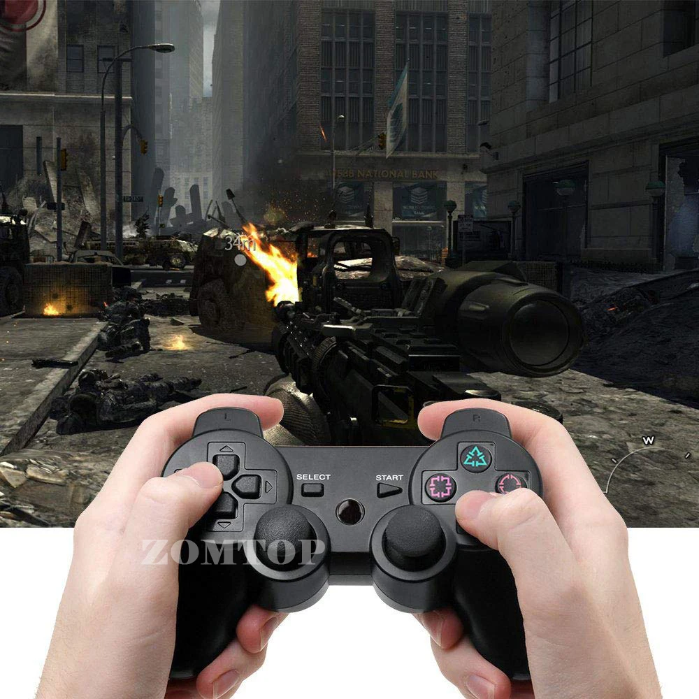 ZOMTOP for PS3 Wireless Bluetooth Game Controller 2.4GHz 7 Colors for SIXAXIS Playstation 3 Control Joystick Gamepad