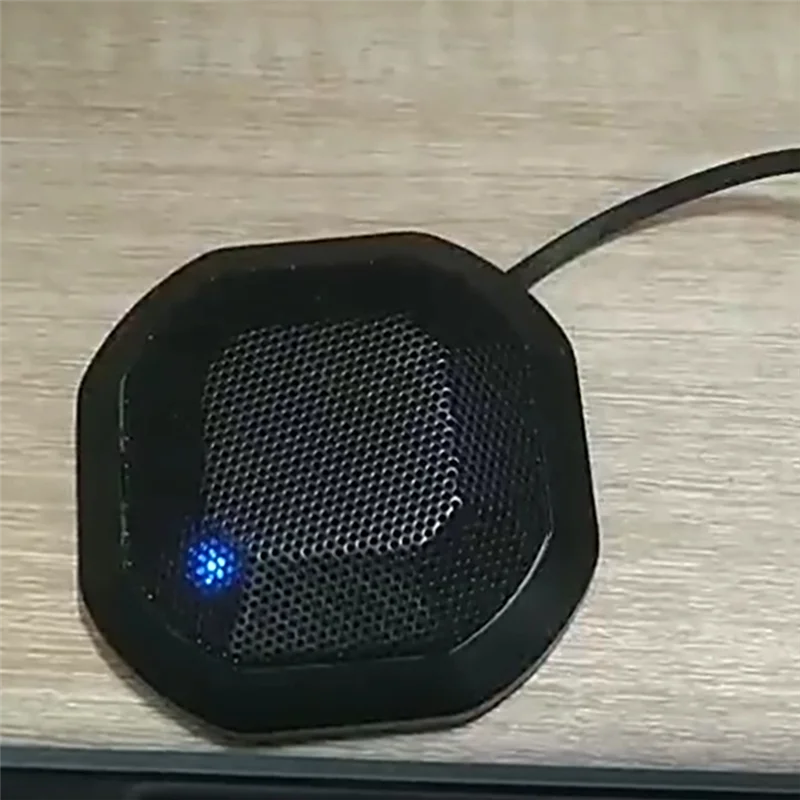 USB Conference Microphone 360° Omnidirectional Condenser Computer PC Mic With Touch Mute Plug &Play For PC Laptop