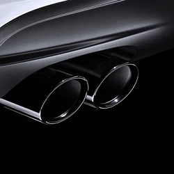 1Pc Chrome Car Exhaust Mufflers Tip Pipes Rear Modified Tail Throat For BMW F48 X1 2016-2020 Accessories