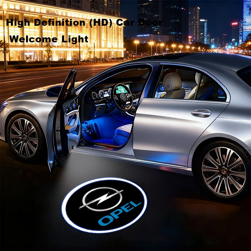 

2pcs New model car door projector welcome light car logo light For Opel Adam Ampera Corsa Insignia Karl Rocks-e Astra New Energy