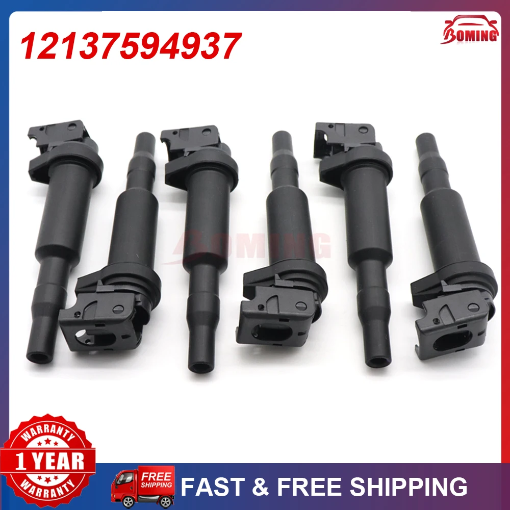 New 12137594937 Ignition Coil Replacement For BMW 325I 325Ci 328I 330Ci 335I 525I X3 X5 M5 M6 Z4 0221504470 12137562744