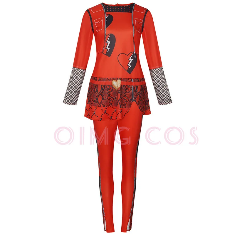 

Descendants Queen of Hearts Cosplay Costume Carnival Uniform Anime Halloween Party Costumes Masquerade Women Game