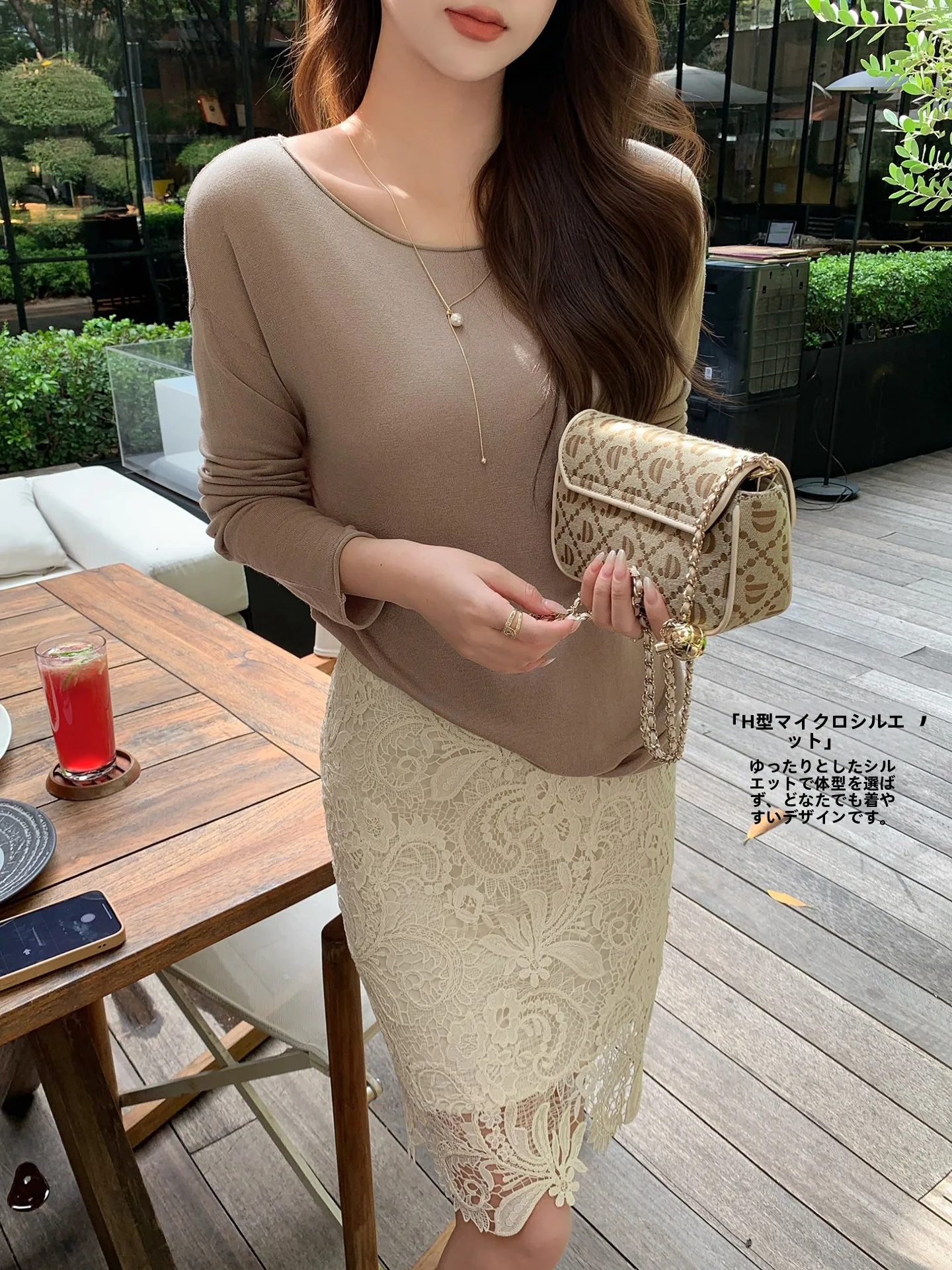 

Женский тонкий вязаный свитер Lin Guanle Rassel кофейного цвета, полупрозрачный, свободного кроя, в корейском стиле, шикарный, с длинными рукавами, весенний топ