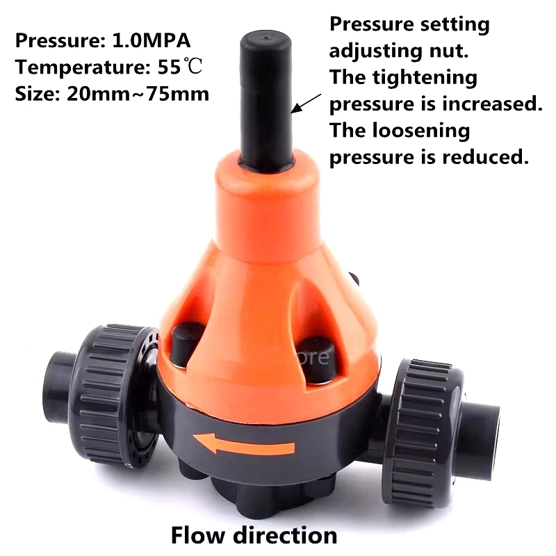 1PC I.D 20~75mm UPVC Back Pressure Valves Relief Valves PVC Safety Valves Back Pressure Valves Safety Check Valves