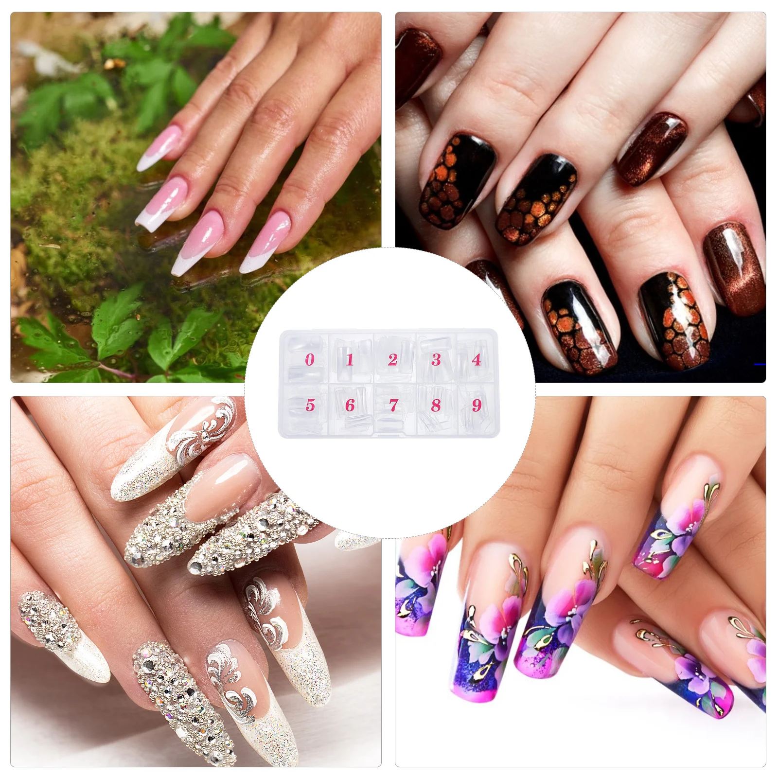 

1000Pcs Transparent French Fake Nail Tips False Nails DIY Manicure Art Supplies Detachable Nail Covers Fake Nails Tips