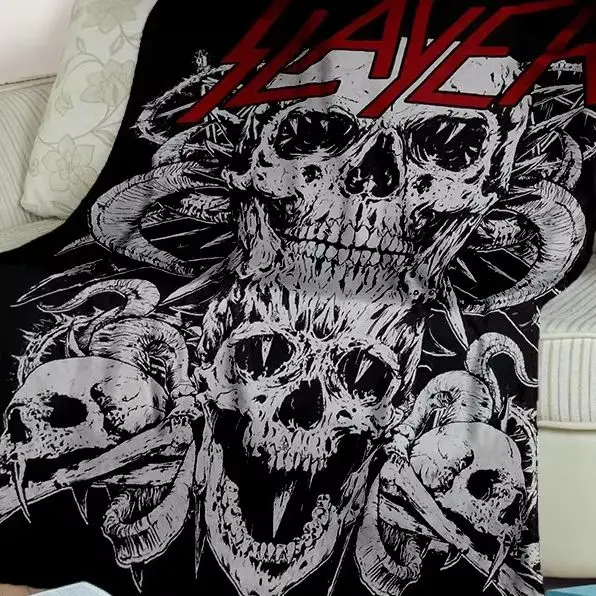 Rock Heavy Metal Slayer Band Blanket,Soft Throw Blanket for Home Bedroom Bed Sofa Picnic Travel Office Rest Cover Blanket Kids