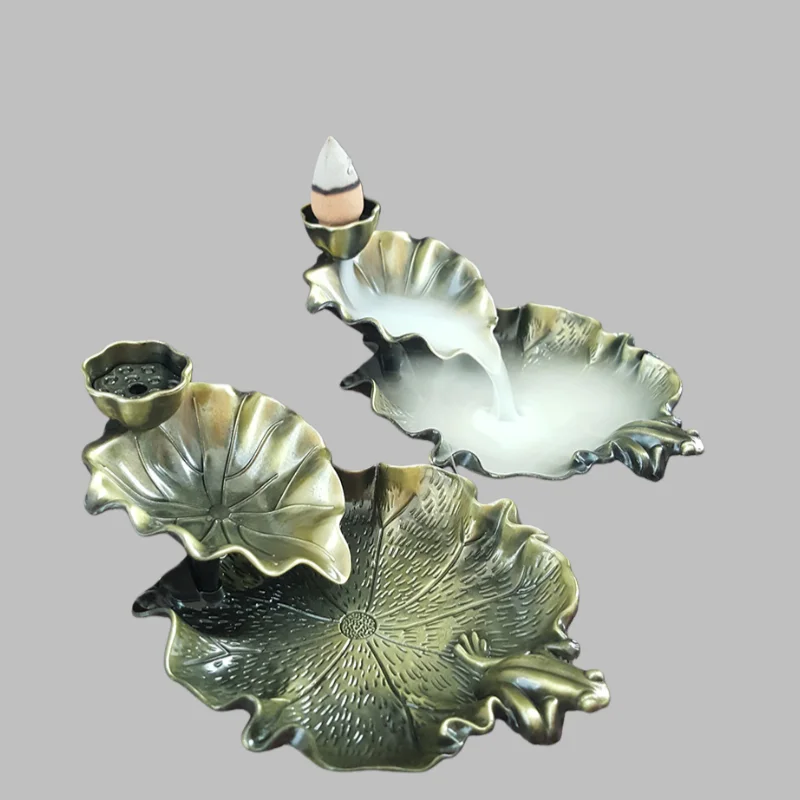 Household Alloy Frog Backflow Incense Burner Antique Tea Ceremony Sandalwood Metal Incense Sticks Holder Reverse