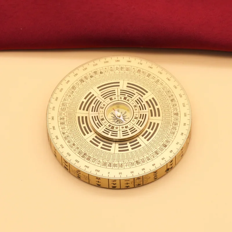 6cm Brass Compass Fidget Spinner Metal Tai Chi Bagua Hand Spinner Adult Fidget Toys Precision Office Decompression Toys