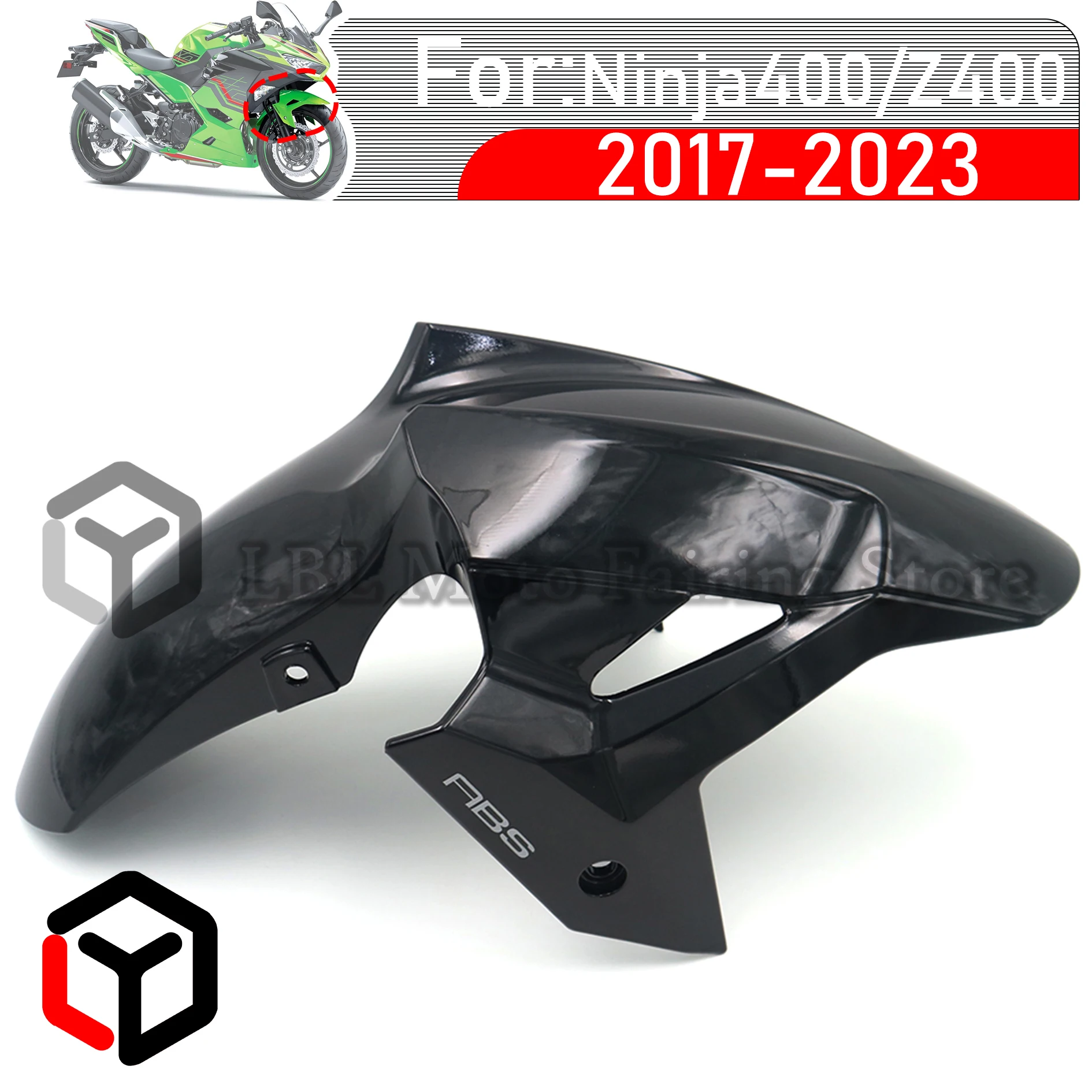 For Kawasaki Ninjia Ninja400 EX400 Z400 2017 2018 2019 2020 2021 2022 2023 Front Wheel Fender Mudguard Tire Splash Guard Fairing