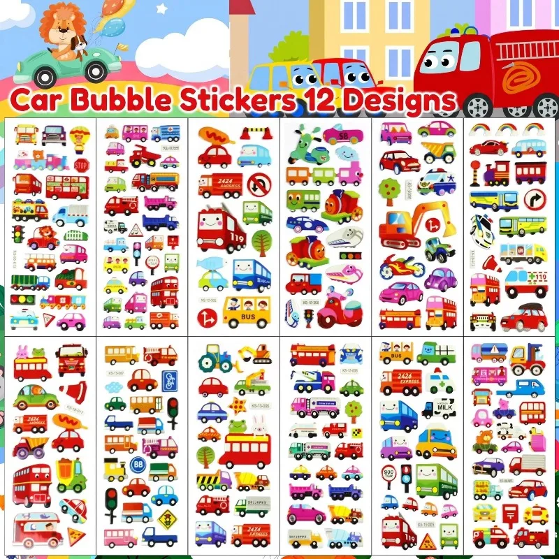 12sheet Men Women Stationery Sticker 3D Sticker Multiple Series Scrapbook Album Decorative Stickers School Rewards TMZ