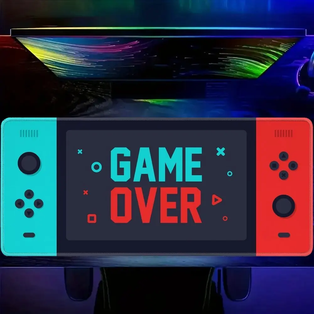 Red and Blue Game Controller Theme Mouse Pad Anti-Slip Rubber Base Thickened Office DeskPad Computer Notebook PC Accessories XXL