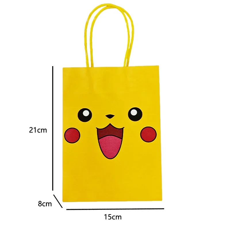 Pokemon Verpackung Tasche Geburtstag Thema Geschenk Tasche Pikachu Party Süßigkeiten Snack Geschenk Tasche Charmander Squirtle Kinder Spielzeug Geschenk