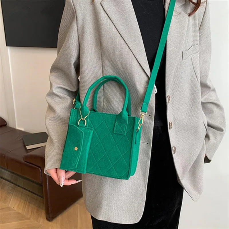 3 Stück/Set geprägte Damenhandtasche, stilvolle Umhängetasche, Clutch und Geldbörse, einfarbige quadratische Umhängetasche, Stoff für den täglichen Gebrauch – Detail 32