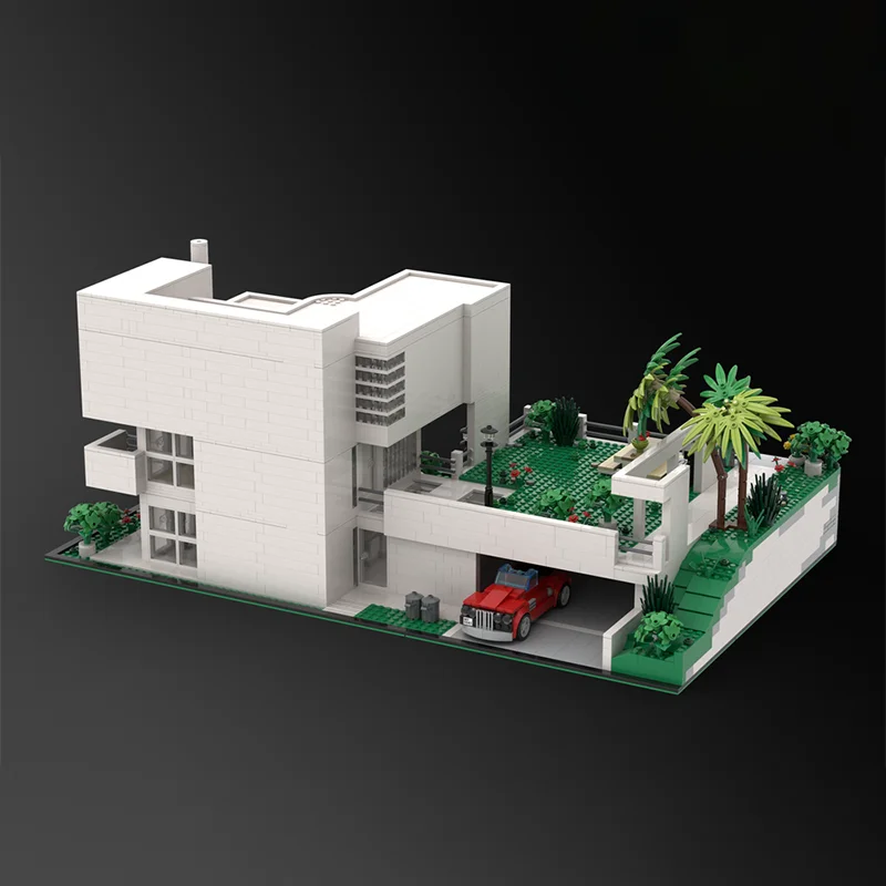 4066 قطعة MOC Giovannitti House ريتشارد ماير وحدات نموذج اللبنات هدايا عيد الميلاد لتقوم بها بنفسك فكرة إبداعية لعبة الطوب عيد ميلاد #3