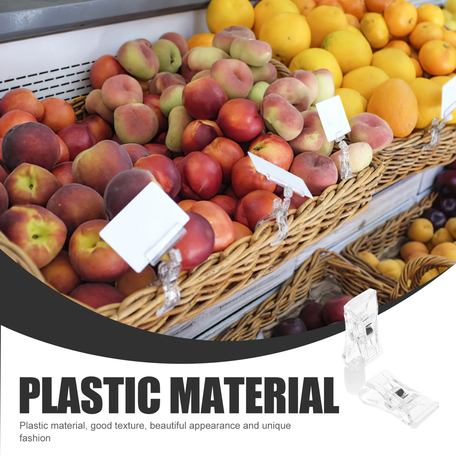 

10Pcs Strong Double Head Clip Desktop Decoration Accessory for Shops Supermarkets Office Accessories Double Sided Clips