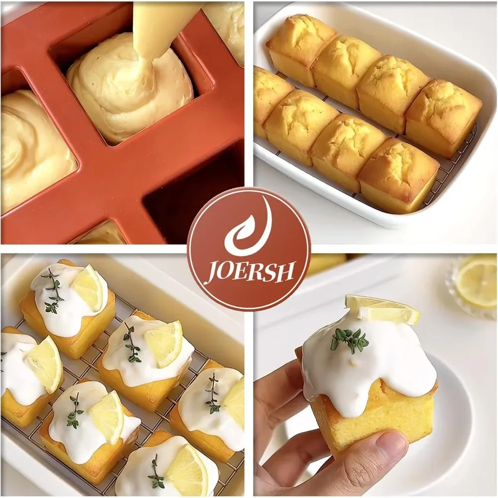 フランスのデザート用のシリコンケーキモールド,8つのキャビティ,食品グレード,安全,日曜大工,チョコレート,ブラウニー,ペストリー,ゼリー,アイスクリームキューブ用のベーキングモールド