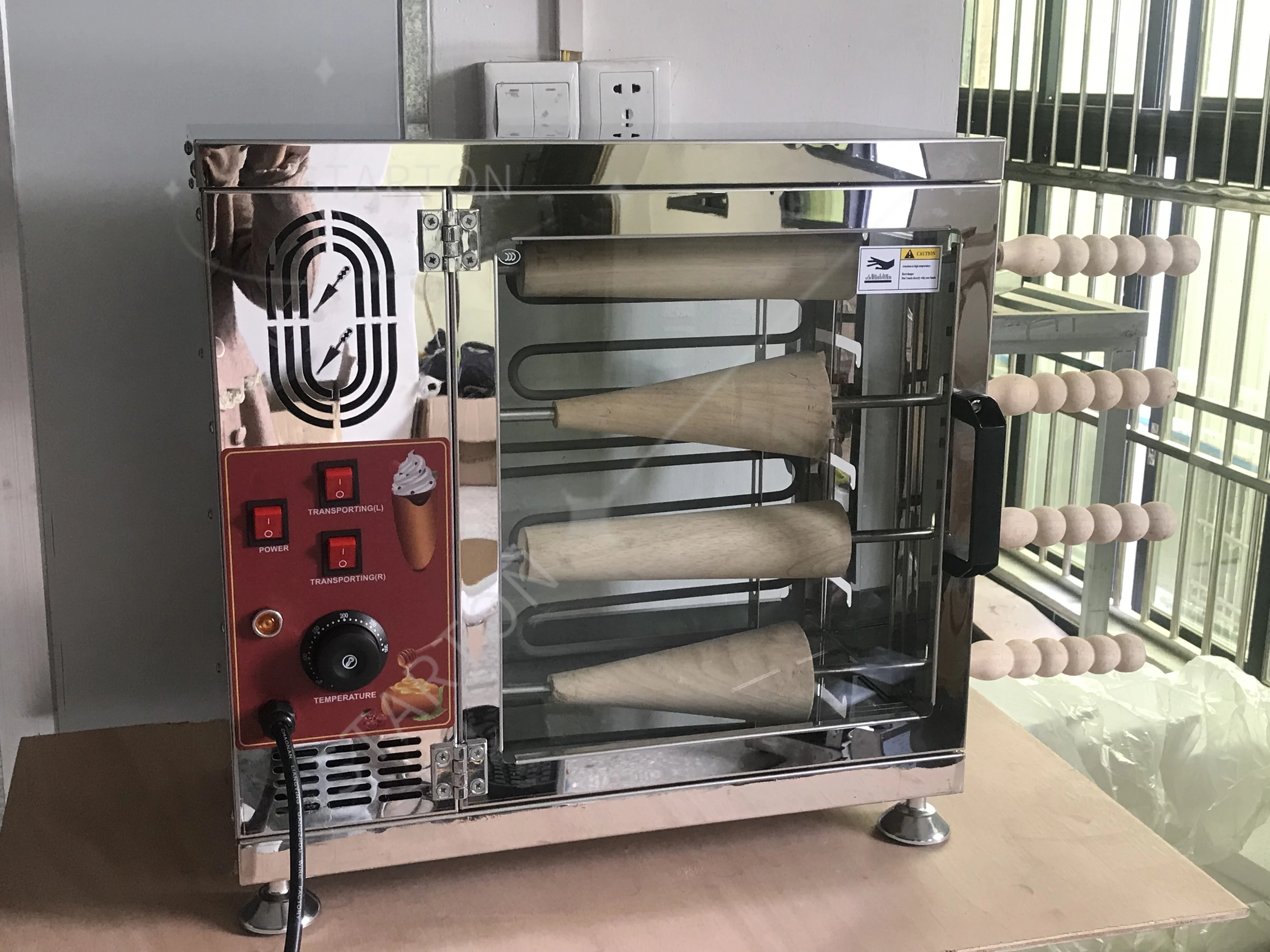 Electrical chimney cone oven machine; Bread barbeque machine