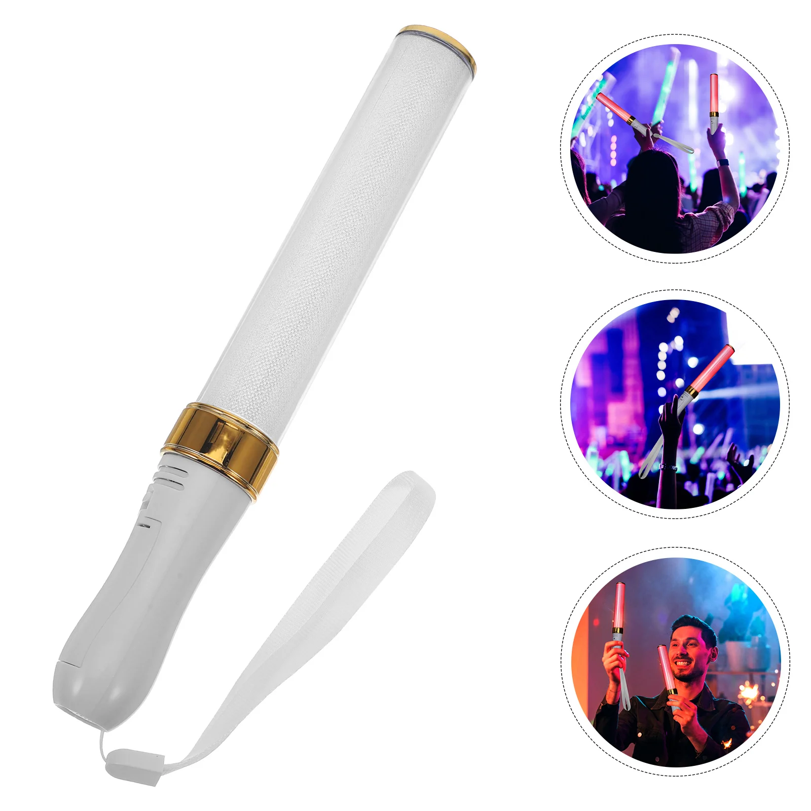 

Reusable Glow Stick High Brightness Gold Exterior Light Up Party Concert Fan Decorative Cheering Stick for Holiday Events and