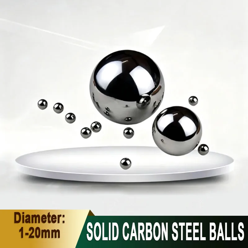 2-200Pcs Carbon Steel Balls 1-20mm Solid Smooth Precision Bearing Steel Ball Carbon Steel Beads for Bearing Repair DIY Hardware