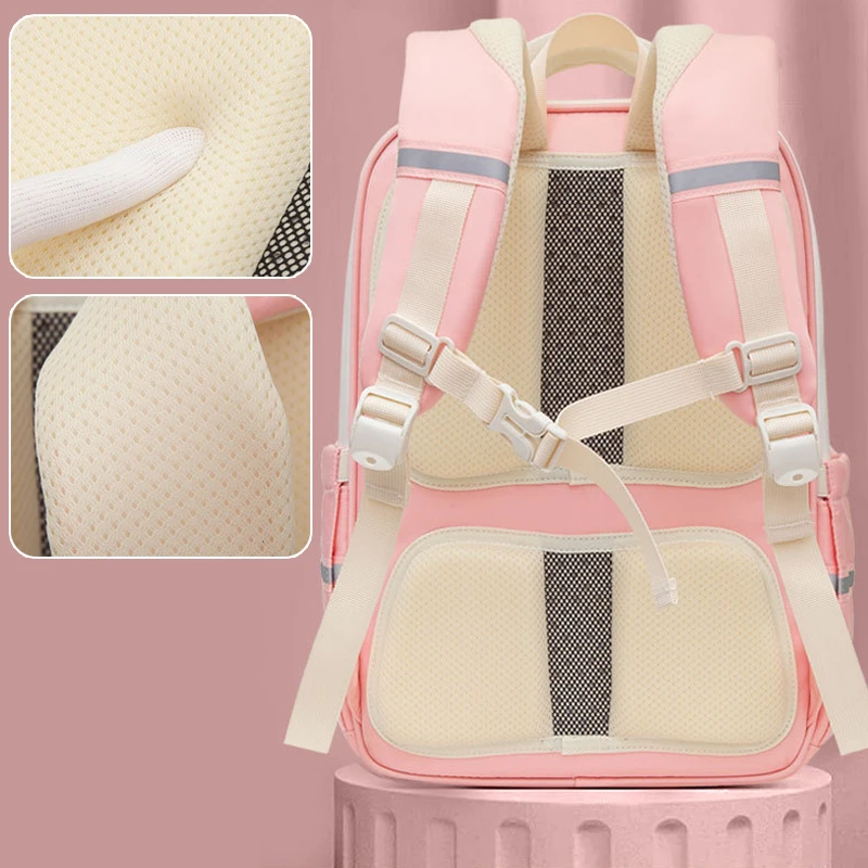 school bag Kids backpack water proof Preschool Ages 6-18 Spine protection Reduce the burden Large capacity