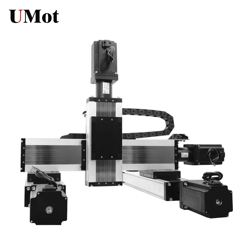 Umot 3 Axis cnc XYZ table Linear Guide Rail Gantry Robot Kit with Stepper Motor