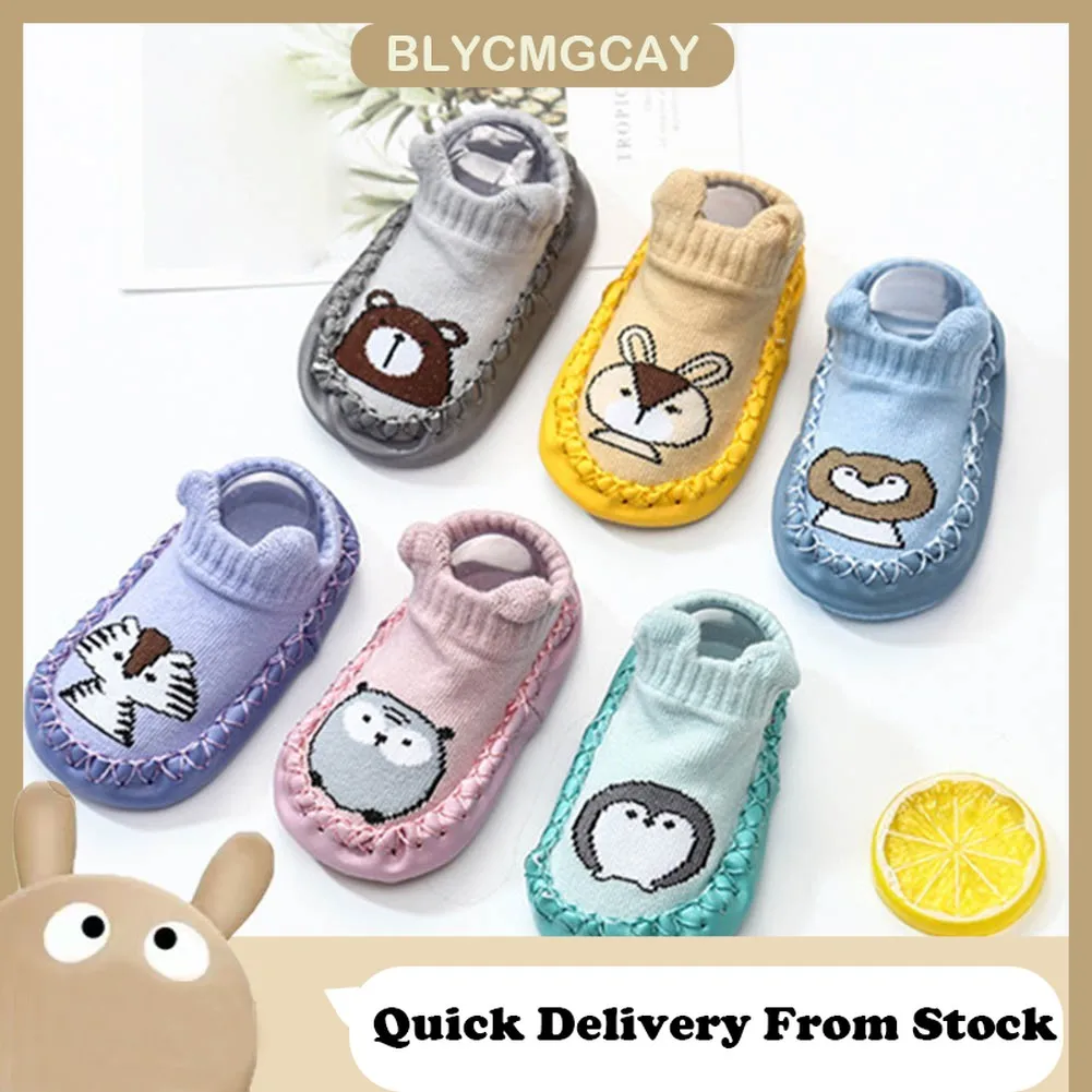 Newborn Baby Socks with Rubber Soles Infant Baby Girls Boys Autumn Winter Children Floor Socks Shoes Anti Slip Soft Sole Sock