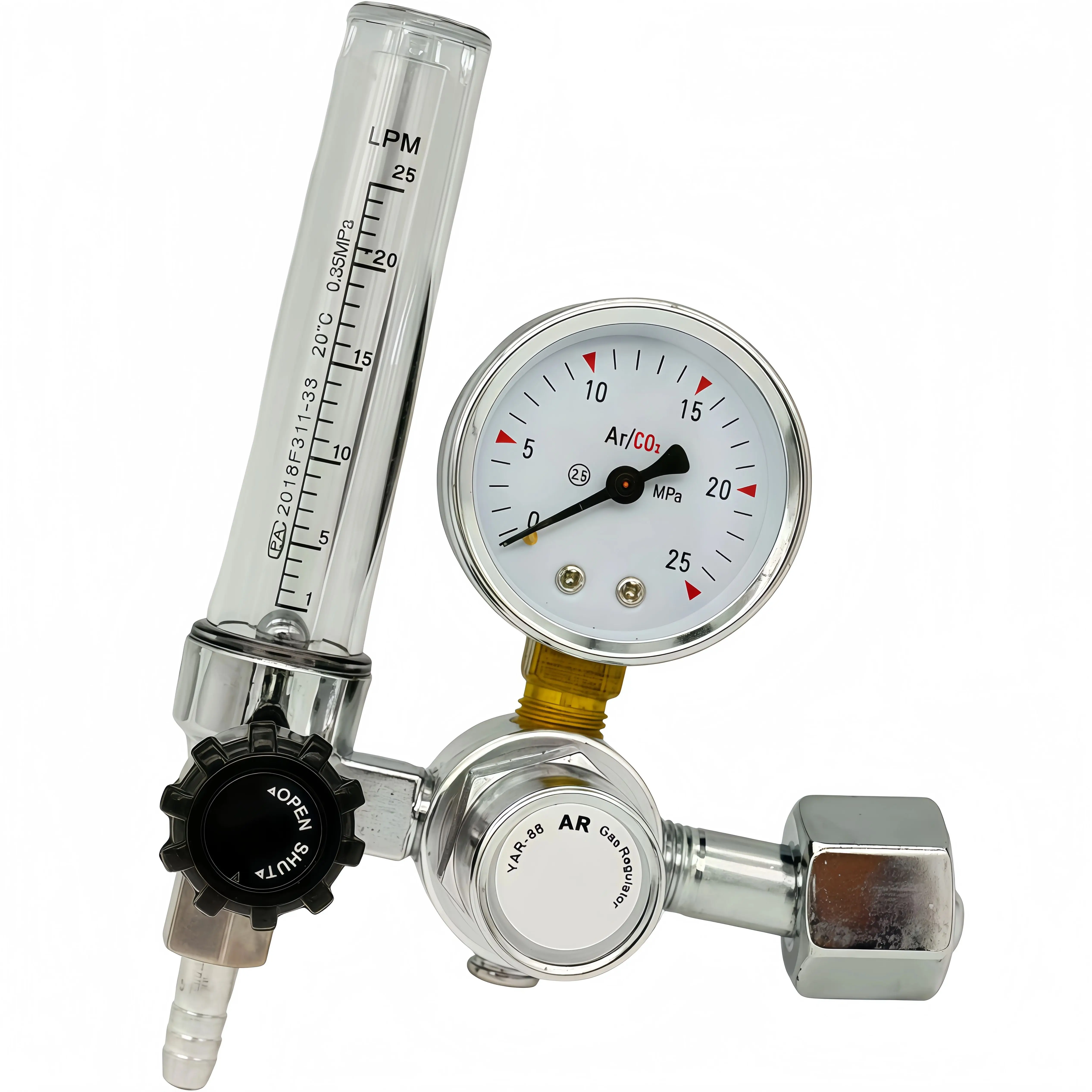2025 NEW 0-25Mpa Argon Regulator CO2 Mig Tig Flow-Meter Gas-Regulators Flowmeter Welding Weld Gauge Argon Pressure Reducer G5/8