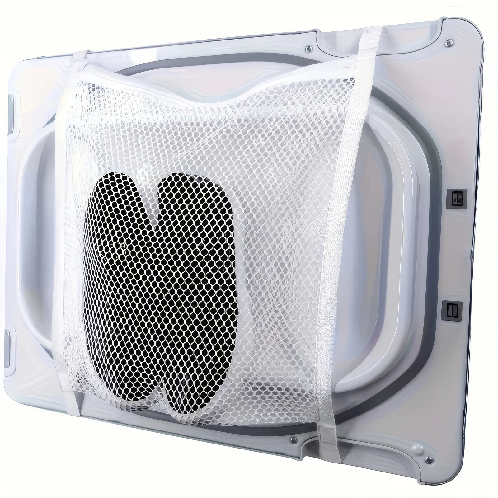 2 Practical Multifunctional White Shoe Washing Bags, Durable Laundry Shoe Care Mesh Bags, Suitable for Home Hotel Cleaning Use - Detail 1
