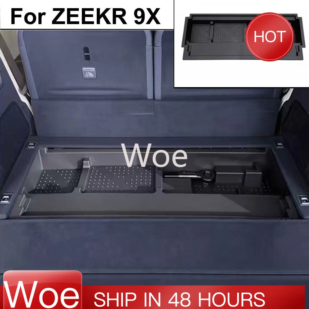 For Fit For ZEEKR 9X 2025 2026  Trunk Hidden Storage Box Essential Items In The Car