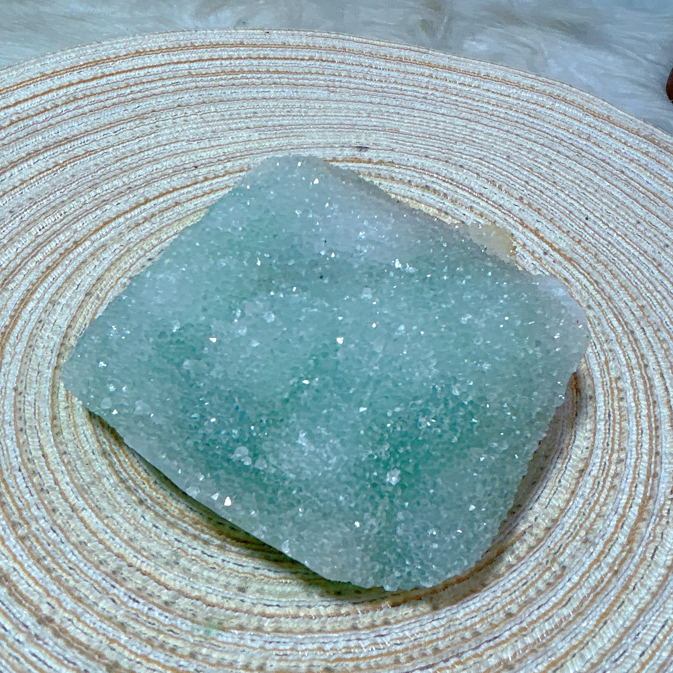 Guarigione di alta qualità cristallo naturale zucchero Fluorite Druzy campione pietra grezza pietre preziose Reiki decorazioni per la casa