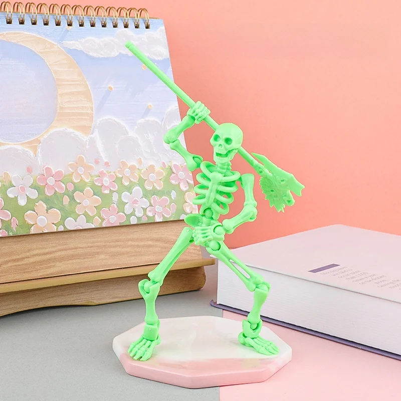 3 pezzi assembabili scheletro action figure cornice a forma umana bambini educativi blocchi di costruzione fai da te giocattolo regalo di Halloween figurine