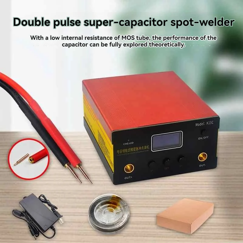 K15c Digital Handheld Spot Welding Machine, Household Farah Capacitor Spot Welding Machine, Dual Pulse Control Board, Diy Access