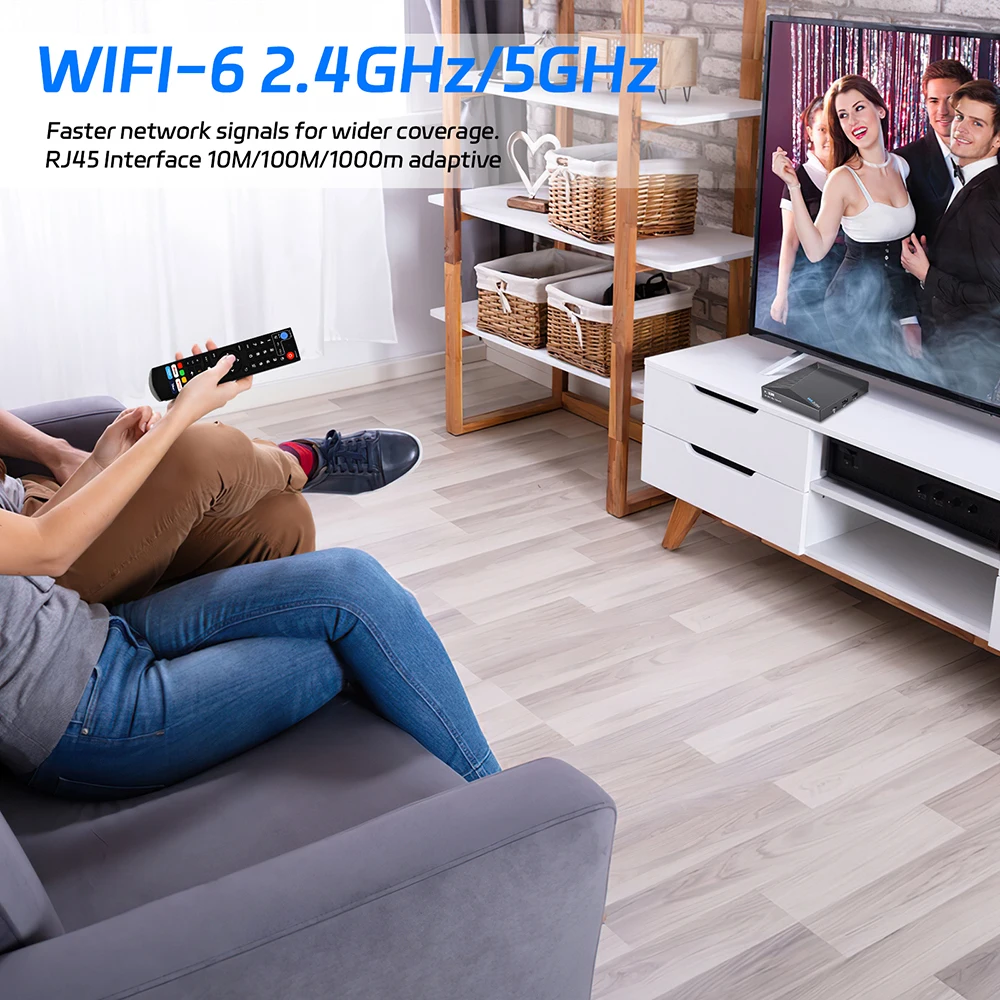 We2uSat K3 프로 6K HDR 안드로이드 Q (10.0) TV 박스, H.264/H.265 10 비트, WiFi-6 내장 2.4GHz, 5GHz + BT 5.0, 4 + 32GB, 미국용