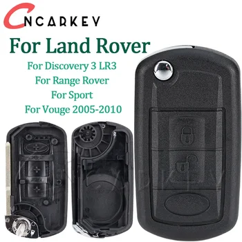 3 ボタンフリップリモート車のキー Fob シェルケースランドローバーディスカバリー 3 LR3 レンジローバースポーツ Vouge 2005-2010