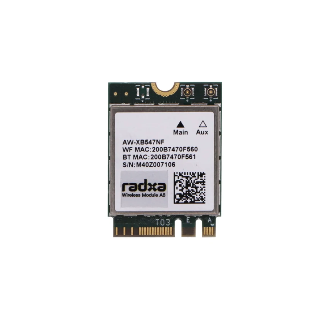 Wireless Module A8 WiFi6 / BT5.2 Dual Antenna Supports PCIe M.2 E K