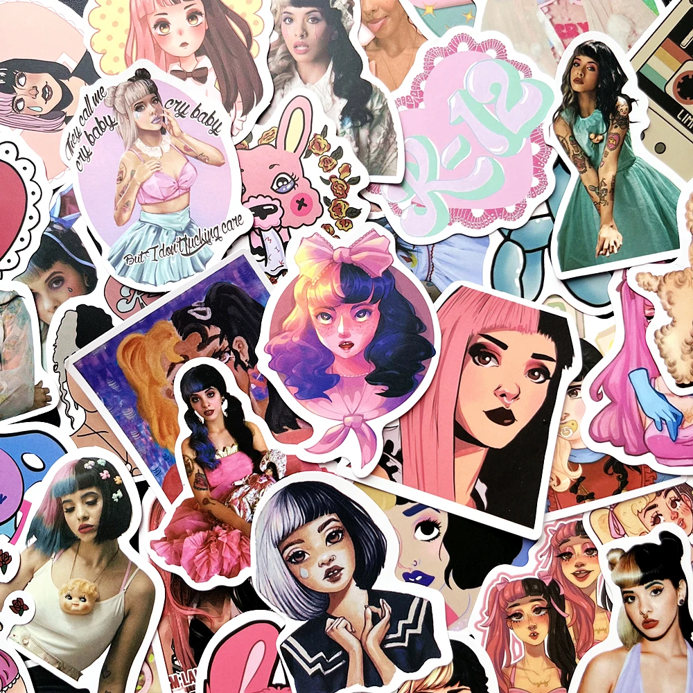 10/50PCS Melanie Martinez Singer Stickers Cartoon Decals Decoration DIY Skateboard Phone Laptop Motorcycle Bike Toy Fan Gifts